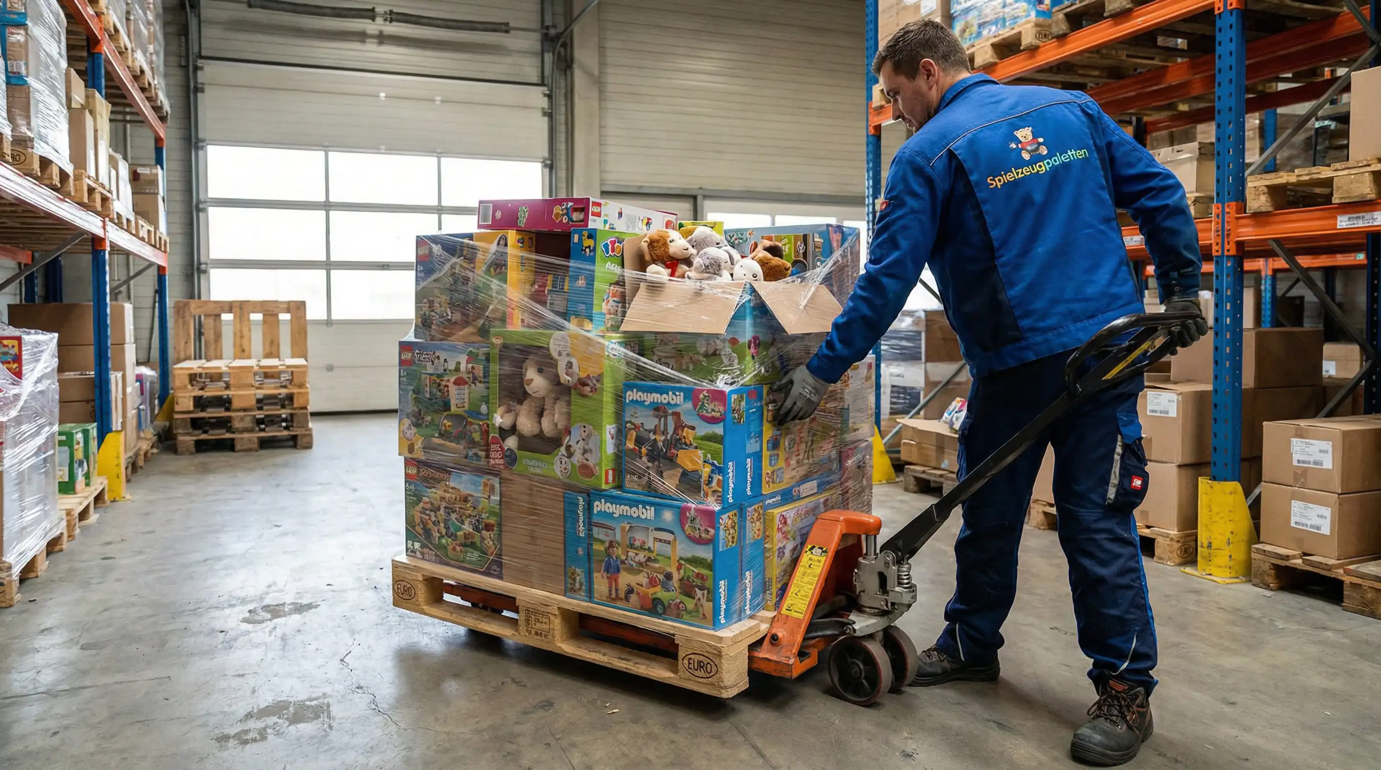 Gestapelte geschlossene Spielzeugpaletten